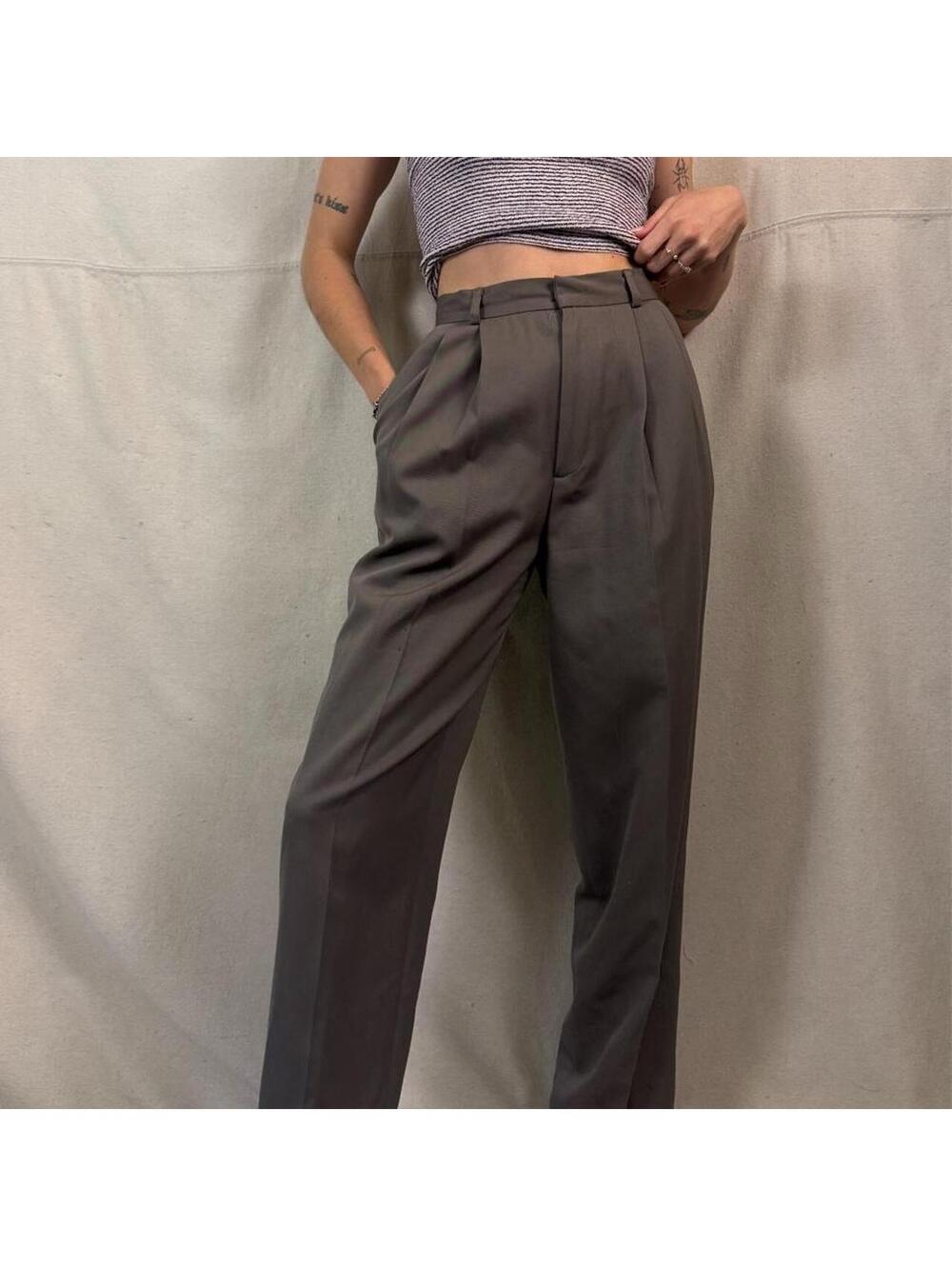 Vintage Classiques Entier 100% Wool Pleated Trousers